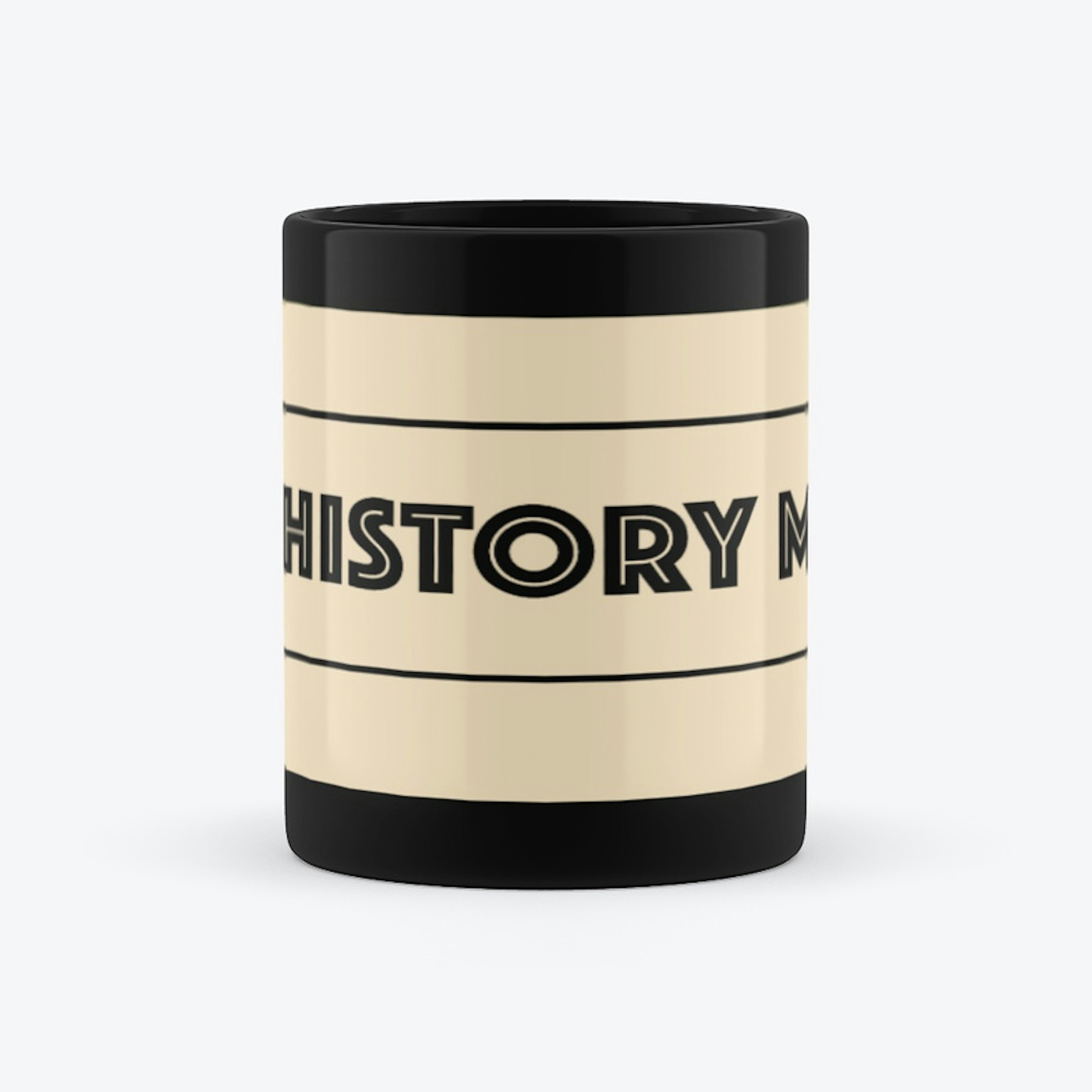 History Mug - Black on Tan