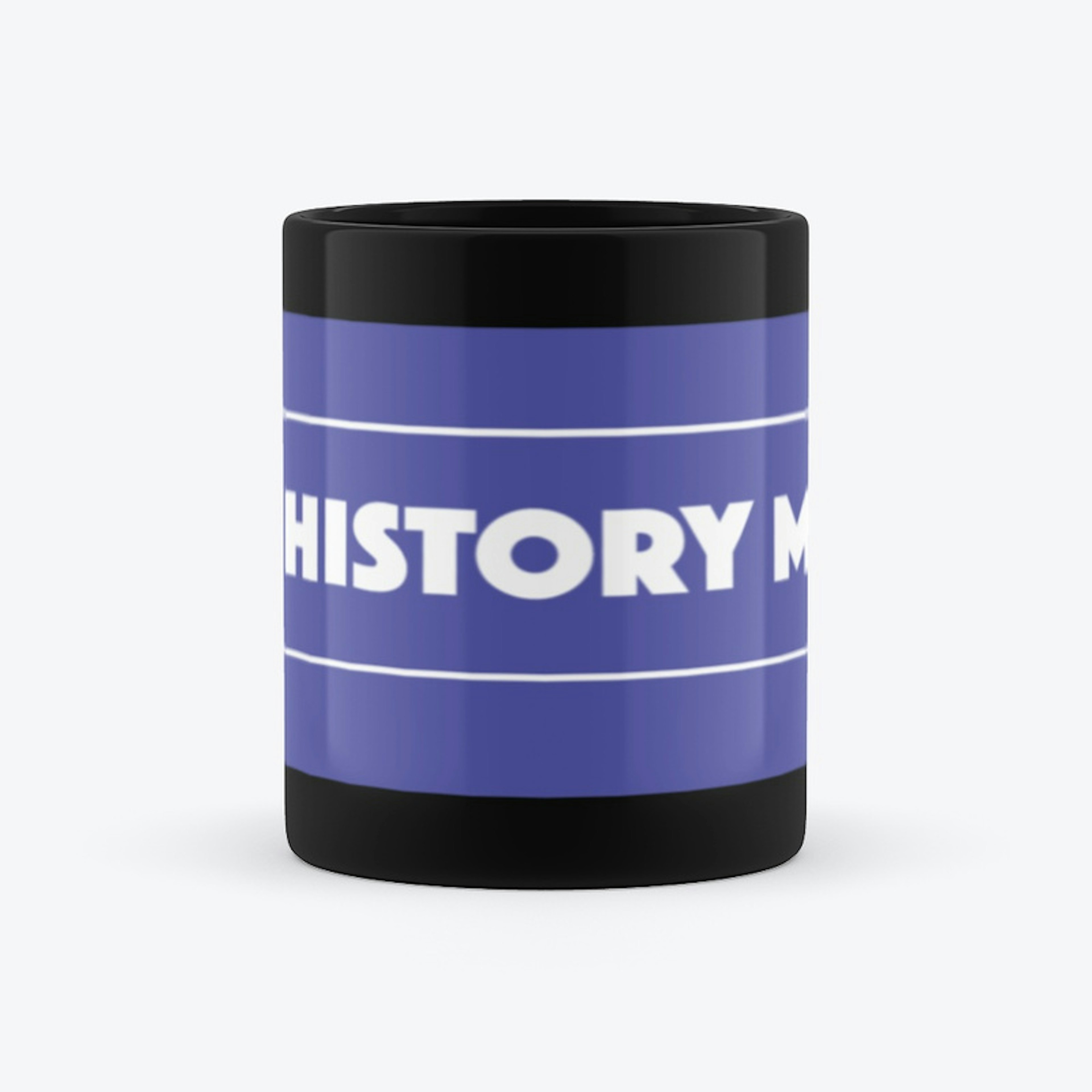 History Mug Blue on White