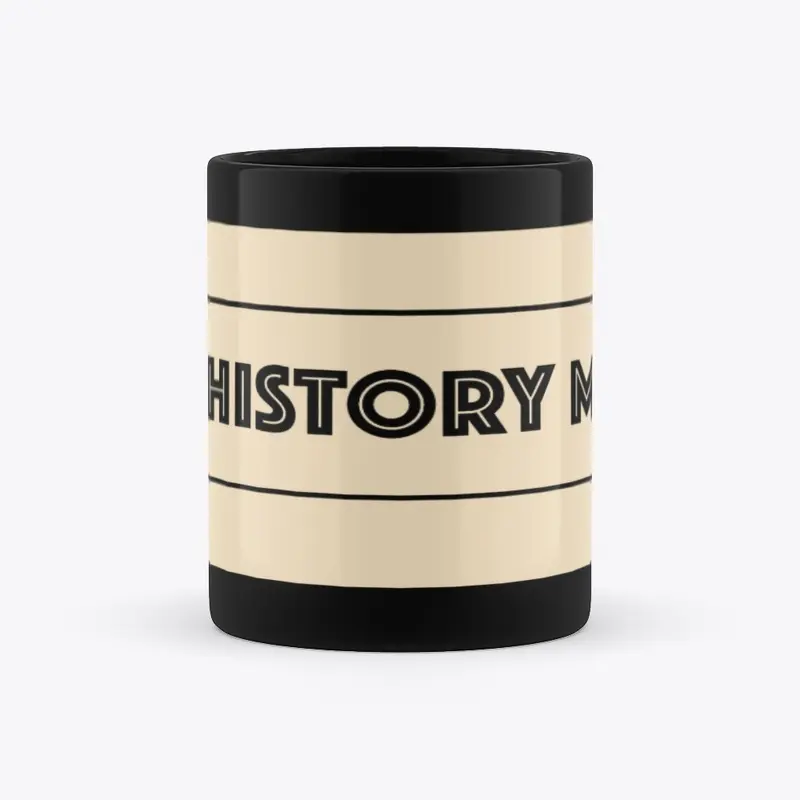 History Mug - Black on Tan