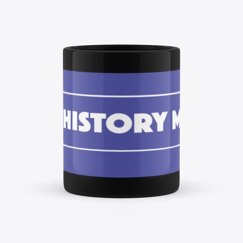 History Mug Blue on White