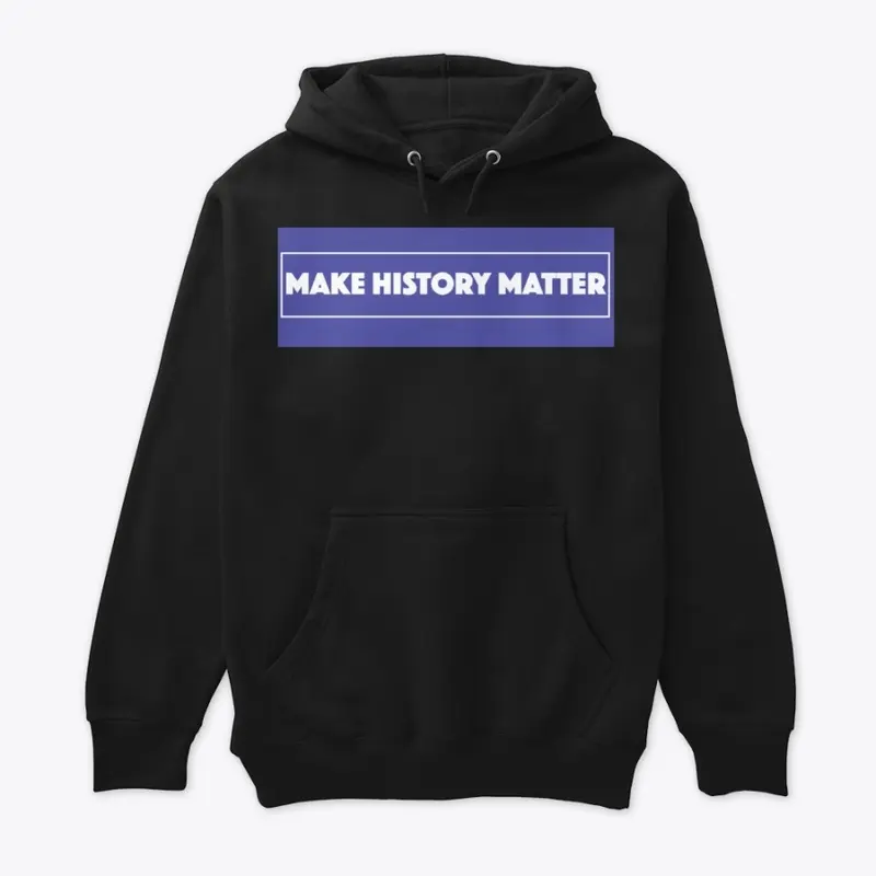 History Hoodie - White on Blue