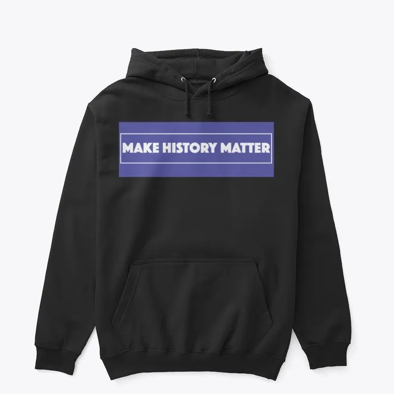 History Hoodie - White on Blue